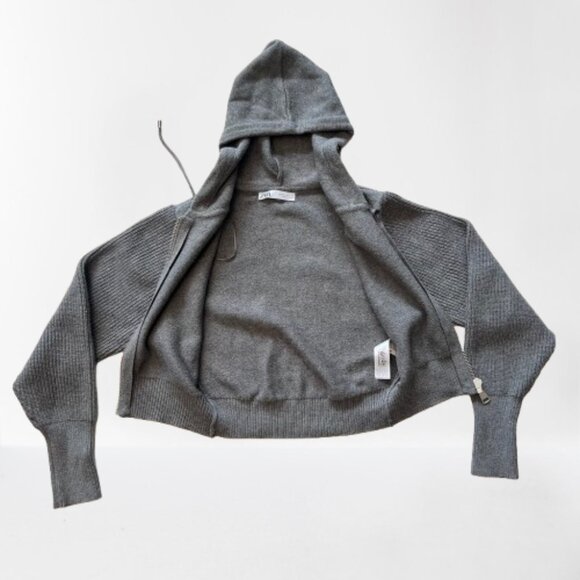 NEW Zara Bomber Style Hooded Cardigan, Size S - Picture 11 of 16
